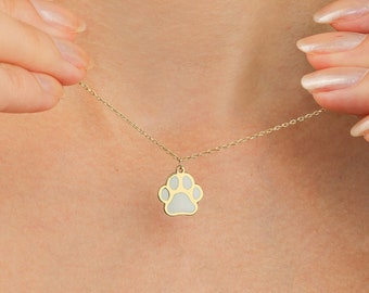 Collier de pattes de chien colorées, collier de pattes pour pattes de chien, collier de pattes de couleur à personnaliser pour enfants, cadeau de Noël