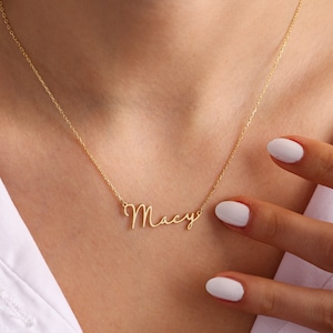 Personalized Signature Necklace, Custom Name Necklace, Signature Name Necklace, Dainty Name Jewelry, Gift For Her, Mother Day Gift image 4