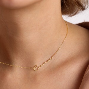 Personalized Signature Necklace, Custom Name Necklace, Gold Necklace, Signature Name Necklace, Dainty Silver Name Jewelry, Christmas Gift