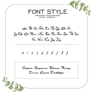 May include: A sample of a handwritten font style, showing the alphabet in lowercase and uppercase, numbers 0-9, and a list of names: Cessica, Roxanna, Olivia, Mery, Emma, Laura, Kristofer. The text is written in black ink on a white background.