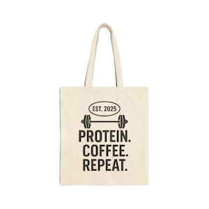 Protein Coffee Repeat Workout Tote Bag