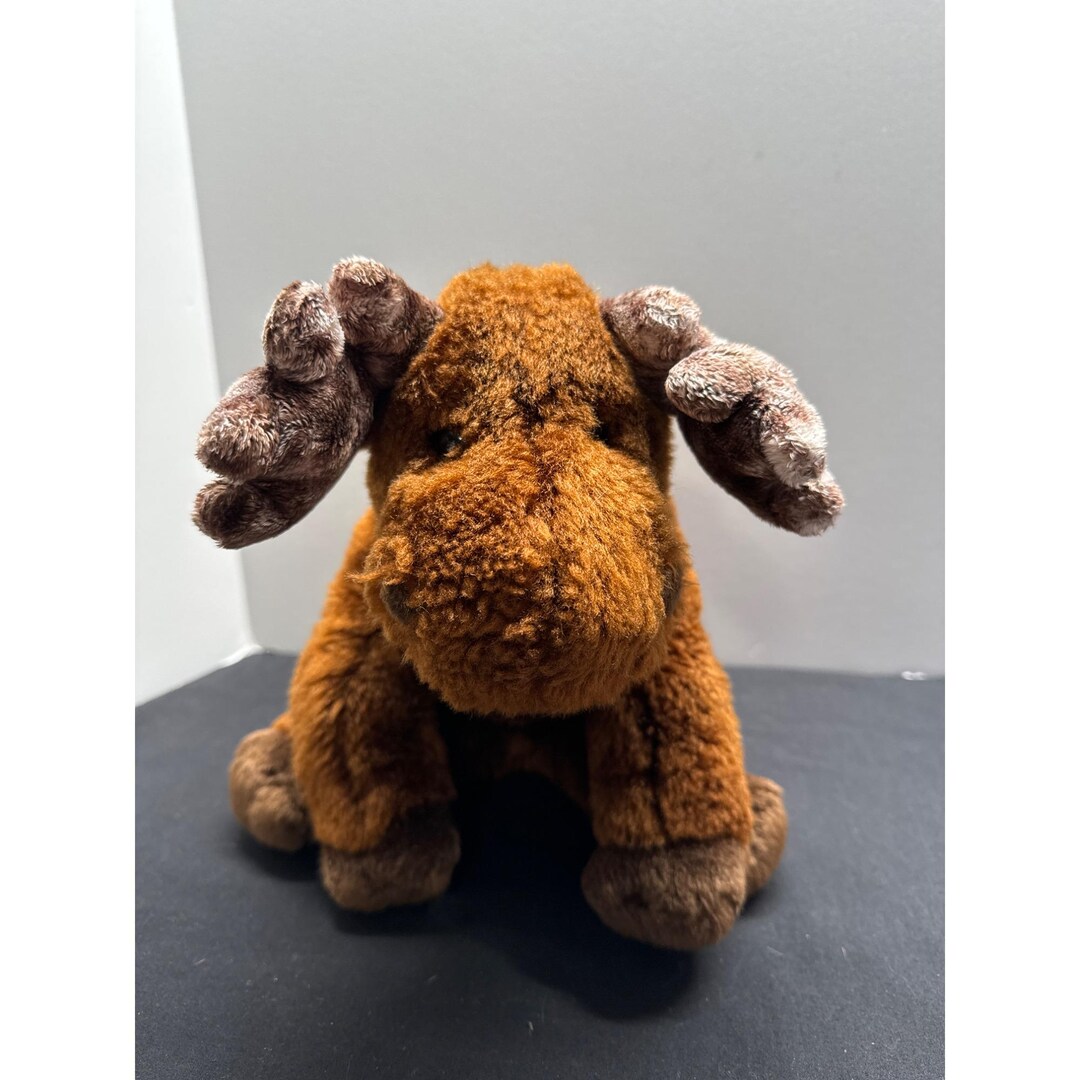 Brown TY Plush Beanie Buddy 2002 Melvin Moose Stuffed Animal Toy