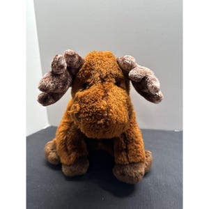 Brown TY Plush Beanie Buddy 2002 Melvin Moose Stuffed Animal Toy 12" Soft & Cuddly