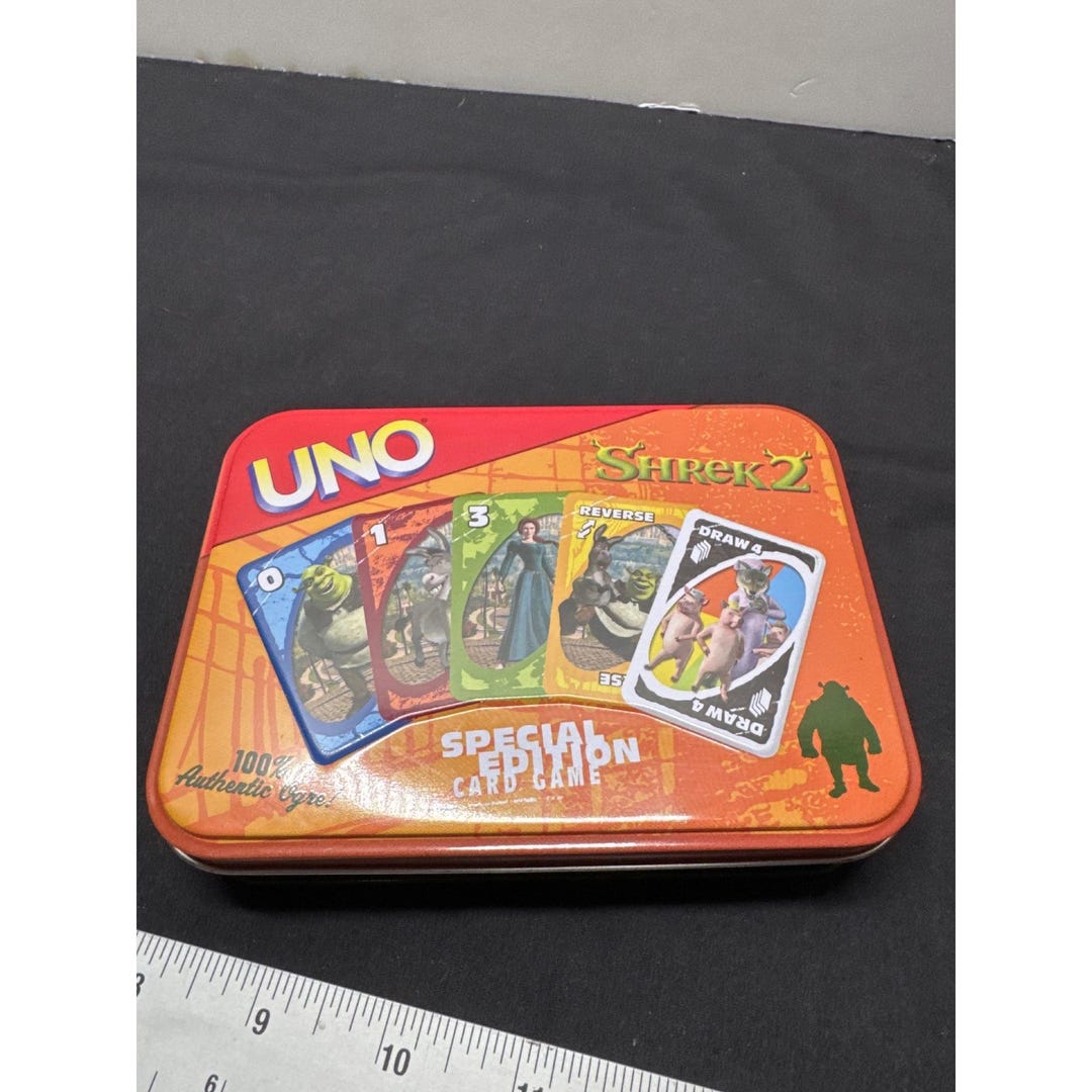 Shrek Uno Reverse Card Rassies Uno 2004 Shrek 2 Special Edition Card Game Complete in Tin With ...