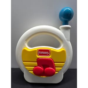 1992 Playskool Musical Toy Rocking Radio With Handle & Blue Knob Tested Working