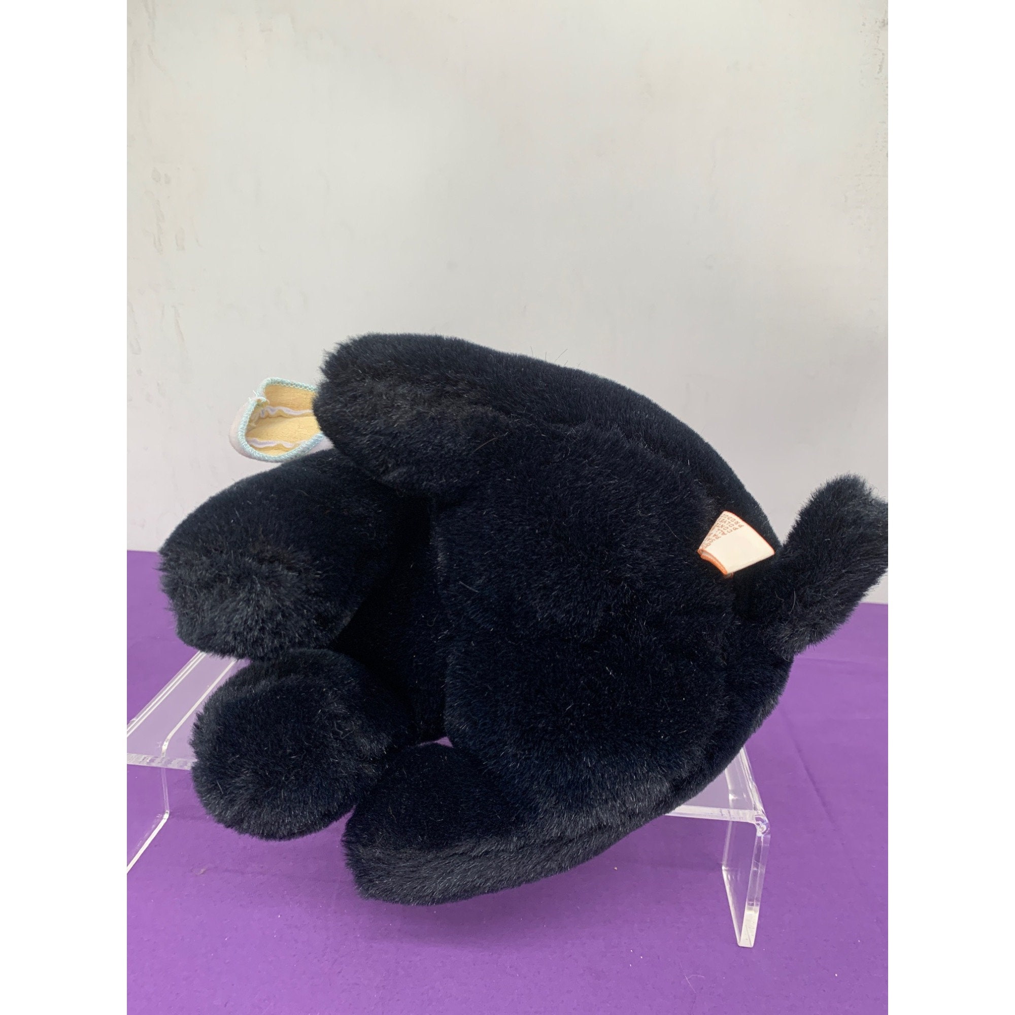 1987 Dakin Soft Classics Black Lab Plastic Brown Eyes Flocked Nose