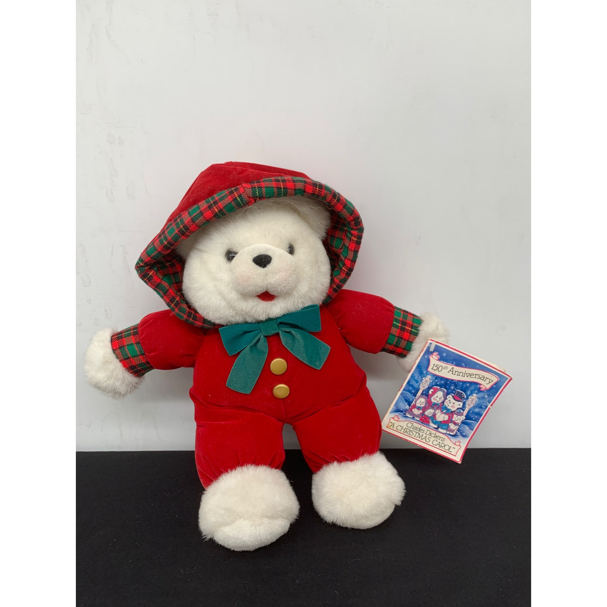 Vintage 90s A Christmas Carol Teddy Bear Plush 150th Anniversary