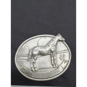 Quarter Horse Tinnen Gesp Ovaal Western Cowboy Cowgirl Show