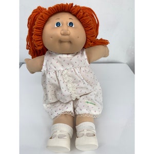 Cabbage Patch Kid CPK Huvudform 2 Fabrik KT 1982 Rött hår Fräknar Blå ögon FEL