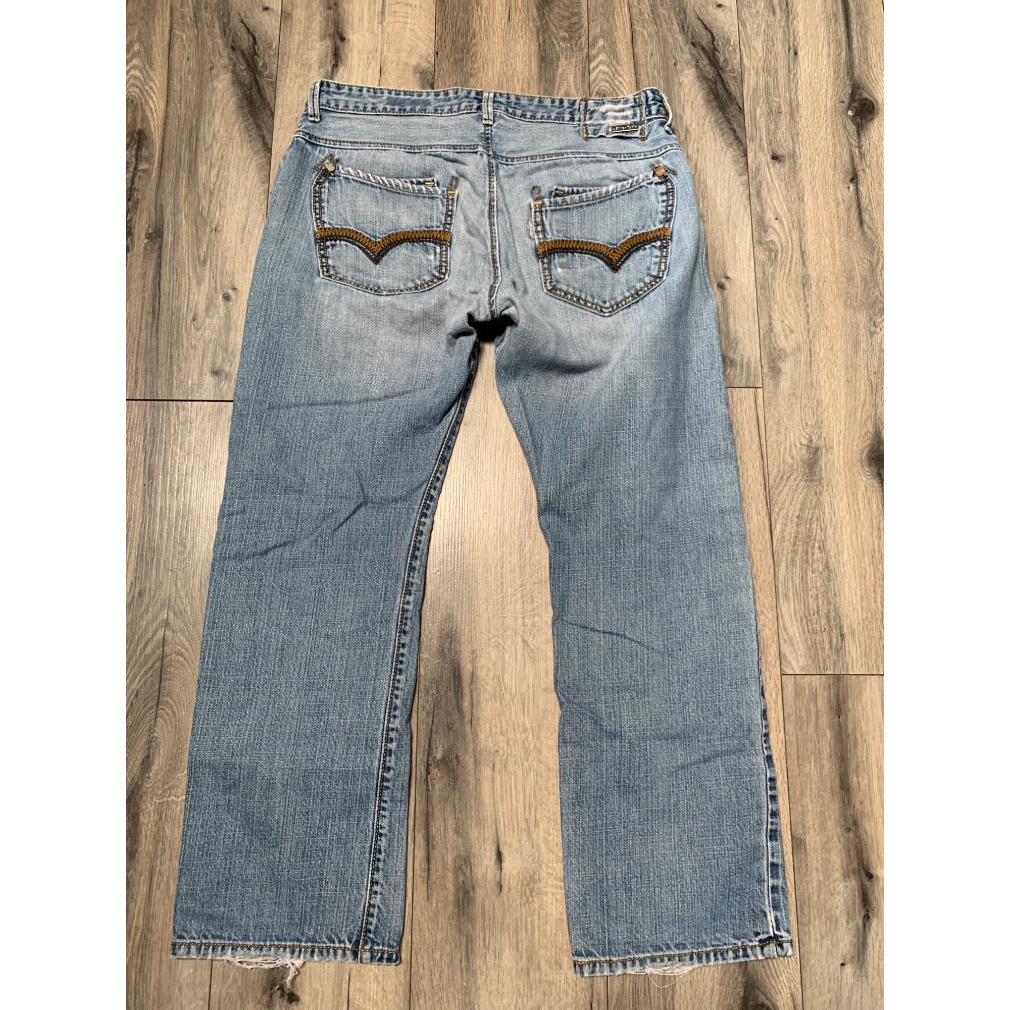 Levi Silver Tab Mens W34 L30 Slim Straight 90s Y2K Light Wash