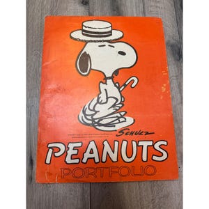 Vintage 1968 Peanuts Snoopy Portfolio By Butterfly Originals