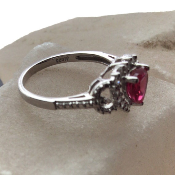 Topaz & Ruby Sterling Silver Ring - image 5