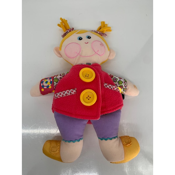 Vintage 2001 Hasbro Playskool Dressy Bessy Activity Learning To Dress Doll 16" without pigtails