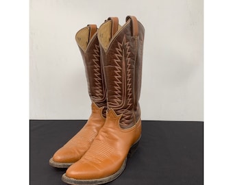 Tony Lama Black Label Vintage Woman’s 6.5AA Brown Cowboy Cowgirl Boots Style 6210  120071
