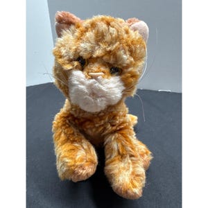 Peluche a forma di gatto arancione con baffi, 8 pollici, adorabile gattino peloso di Russ Berrie & Co. #2