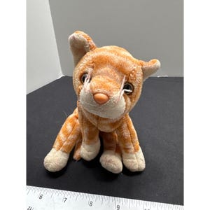 TY Beanie Baby Original- AMBER the Gold Orange Tabby Cat
