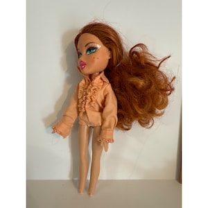 Bratz 2001 Meygan Curly Red Hair 10&quot; Glitter Eye Shadow and Bracelets
