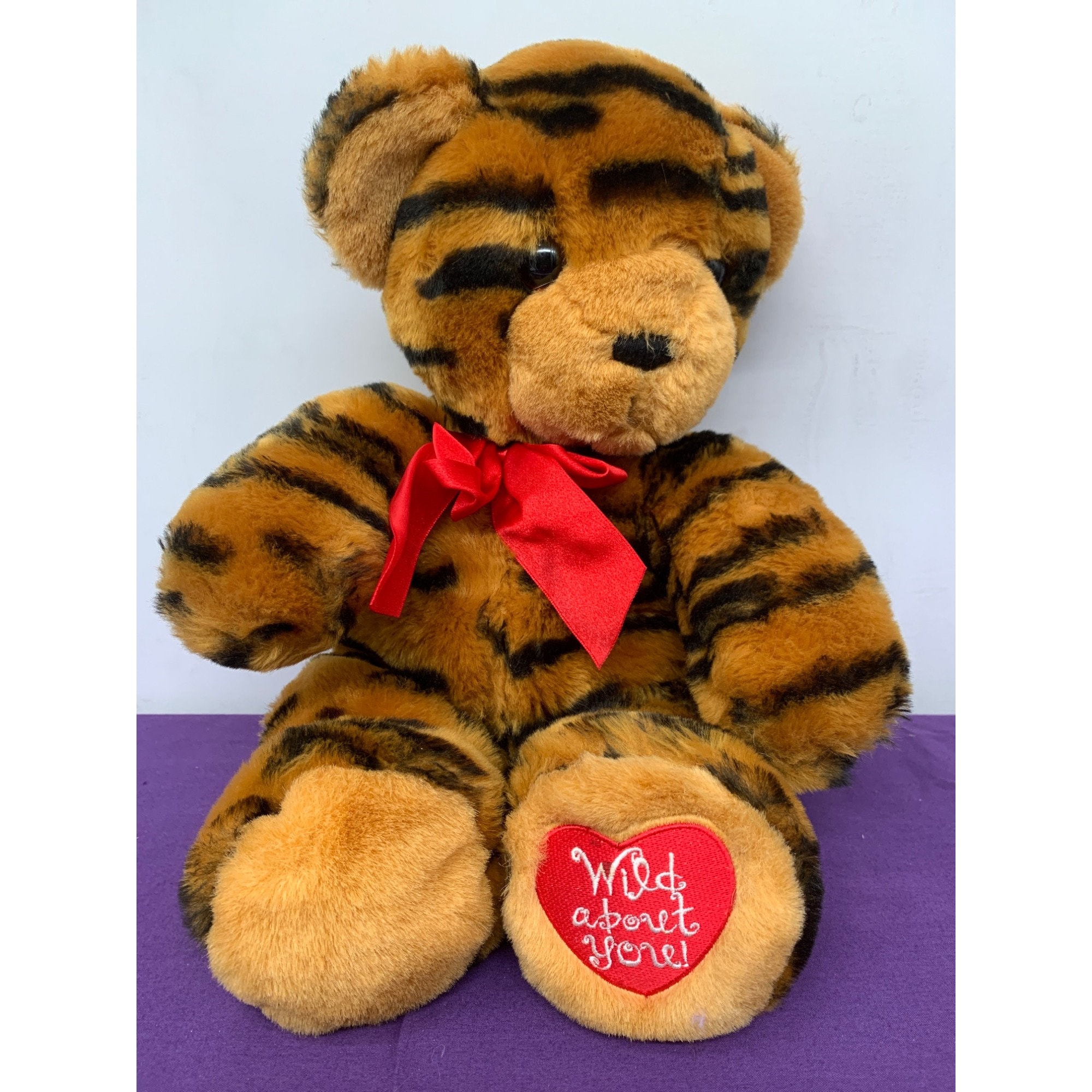 Commonwealth Toys 2001 Wild About You Heart Foot Tiger Print
