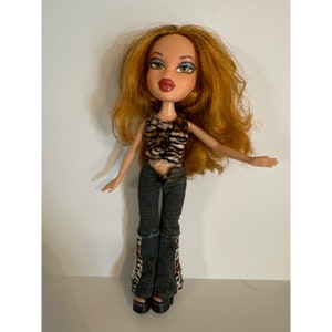 MGA Bratz Doll 2001 Limited Edition Wild Life Safari With Leopard Top & Flared Jeans