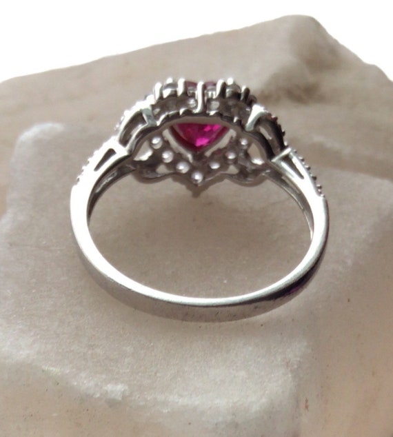 Topaz & Ruby Sterling Silver Ring - image 4