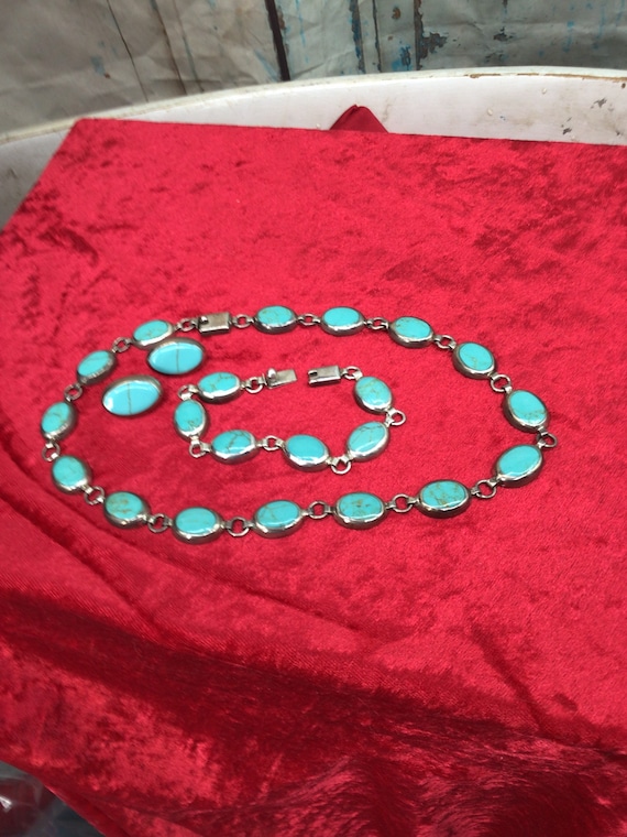 Sterling Silver with Turquoise Set