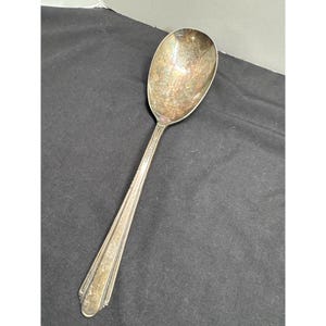 Vintage Holmes & Edwards IS Inlaid Silver-Plated 9.5&quot; Serving Spoon