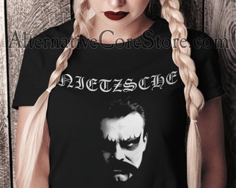 Black Metal Nietzsche T-shirt, Nietzsche Shirt, Black Metal T-Shirt, Nietzsche Clothing, Black Metal Merch, Satanic Shirt