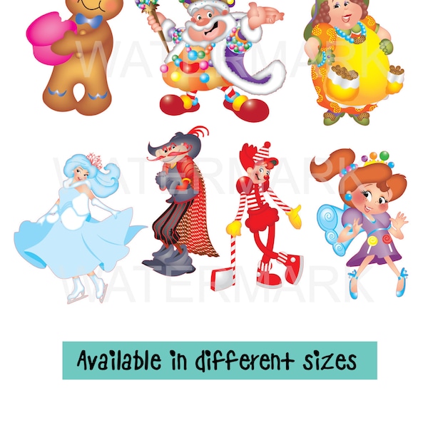 Candyland Candy Game Sweets Characters Theme For Toppers Banners Parties Invitations Decoration Card Making Teaching Party Scrap