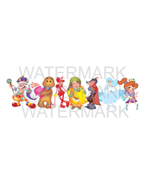 For Regular Sized Only Download Sublimation or Printer Candy Land Characters Shirts Birthdays Costumes Party DIY Projects Decoration Prints