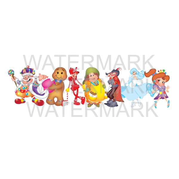 Candy Crew Sublimation Download Candy Land Characters Shirts Birthdays Costumes Party Decorations DIY Projects Sublimation Prints