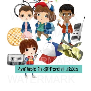 Stranger Than Things Waffles Eighties Big CutOuts Birthdays Toppers Banners Parties Invitations Decoration Card Making Teaching Party Scrap