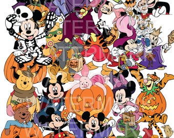 Halloween Costume Theme Park Pack Printed Cutouts Colorful Characters DieCuts Memory Decorating Banner Journals Albums Birthdays Cards Candy