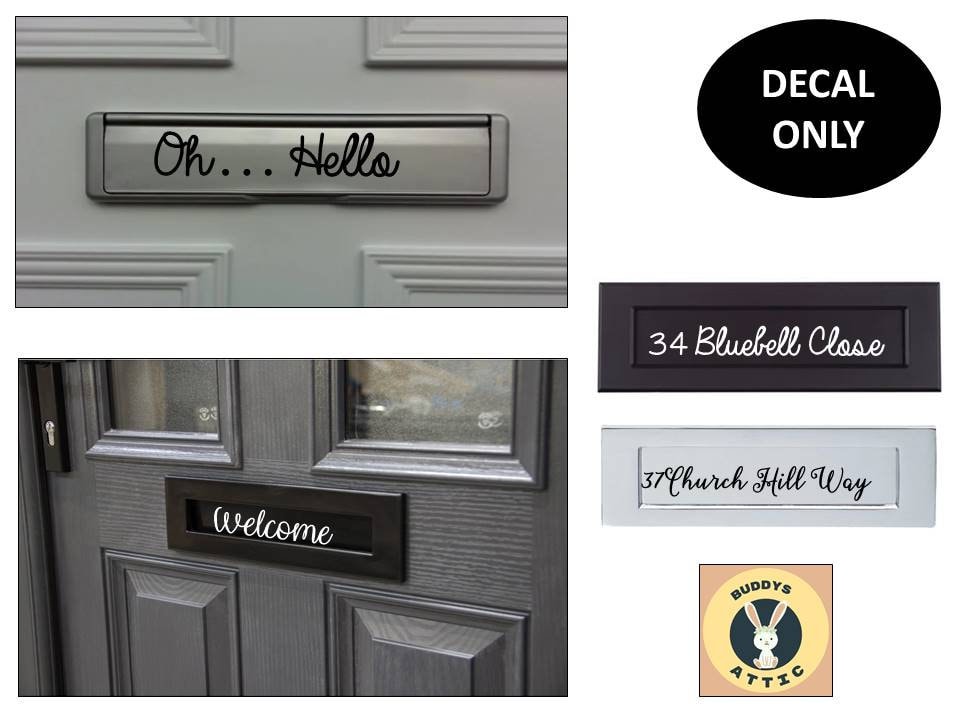 Letterbox Sticker/decal Vinyl Decal Personalise With House Etsy UK