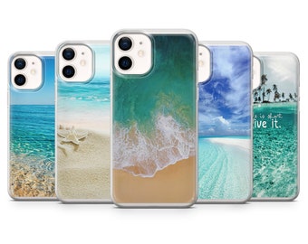 summer beach  ocean case for iPhone 15 pro max, 14 pro max, 12 pro max & SAMSUNG S10 Lite, A40, A50, Huawei P20,