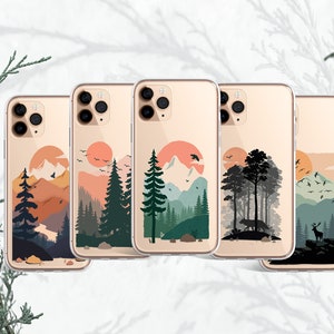 clear landscape forest sunset montains  case for iPhone 15, 14 pro max, 12 & SAMSUNG S10 Lite,S22,s23+, A40, A50, Huawei P20, Pixel7