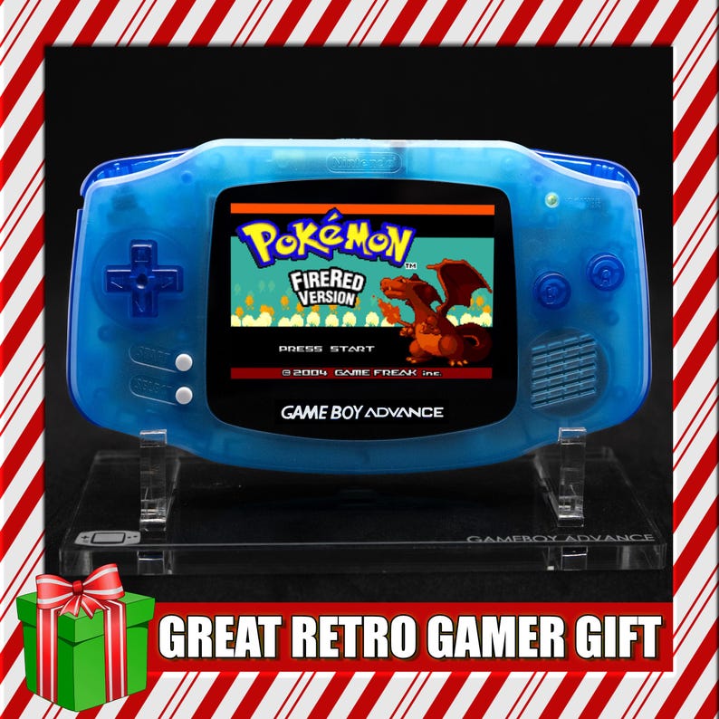 Nintendo Game Boy Advance - Laminated V5 IPS Screen - Glow in the Dark Light Blue - Sound Amp, USB-C Charging - Refurbished Gameboy GBA afbeelding 6