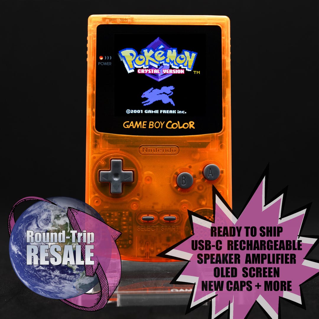 Nintendo Gameboy Color - OLED Screen Upgrade - Clear Orange ...