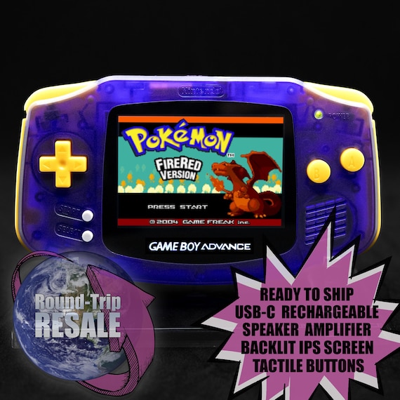 Nintendo Game Boy Advance - Laminated V5 IPS Screen - Clear Purple