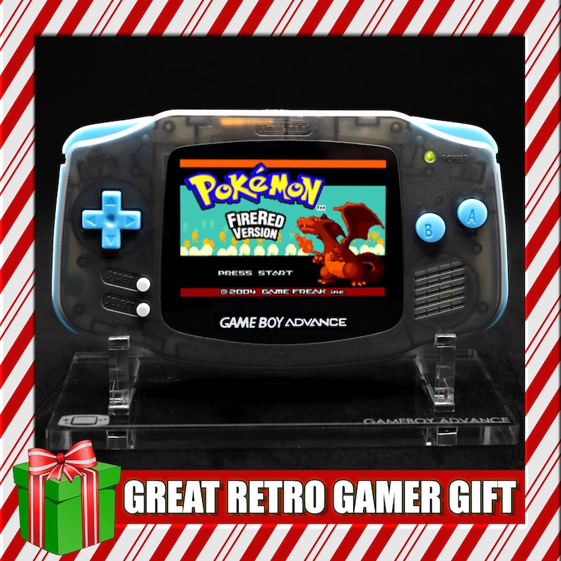 Nintendo Game Boy Advance - Pantalla IPS V5 laminada - Negro transparente / Azul claro - Amplificador de sonido, carga USB-C - Game Boy GBA reacondicionado y mejorado imagen 6