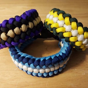 Custom Team Colors Paracord Bracelet: 550 Nylon Survival Braid