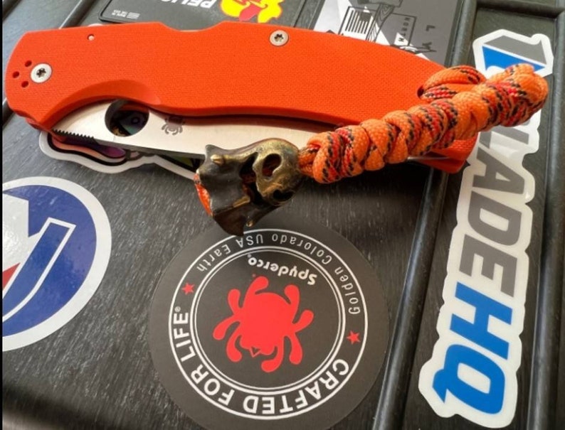 Custom Paracord Knife Lanyard Bead Made With Original 550 Etsy