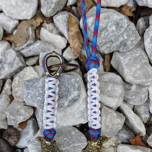 Patriot Eagle Knife Lanyard or Keychain: USA American Freedom