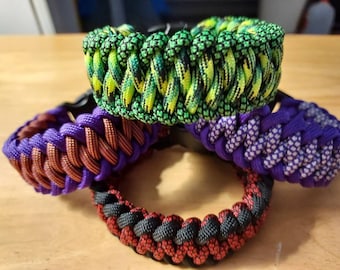 Handmade Jawbone Weave Paracord Survival Bracelet - Unisex