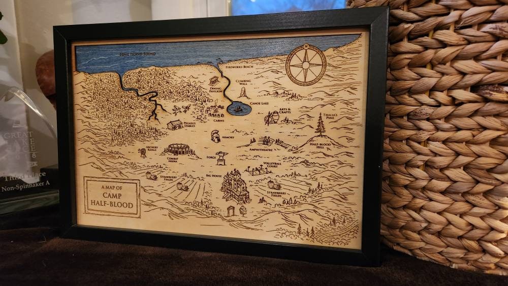 Map of Camp Half-blood on Handmade Scroll Percy Jackson and 