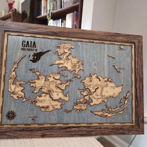 Final Fantasy 14 Wood Map - Etsy