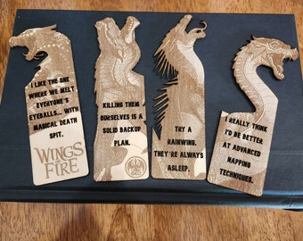 Wings of Fire Bookmarks Wooden