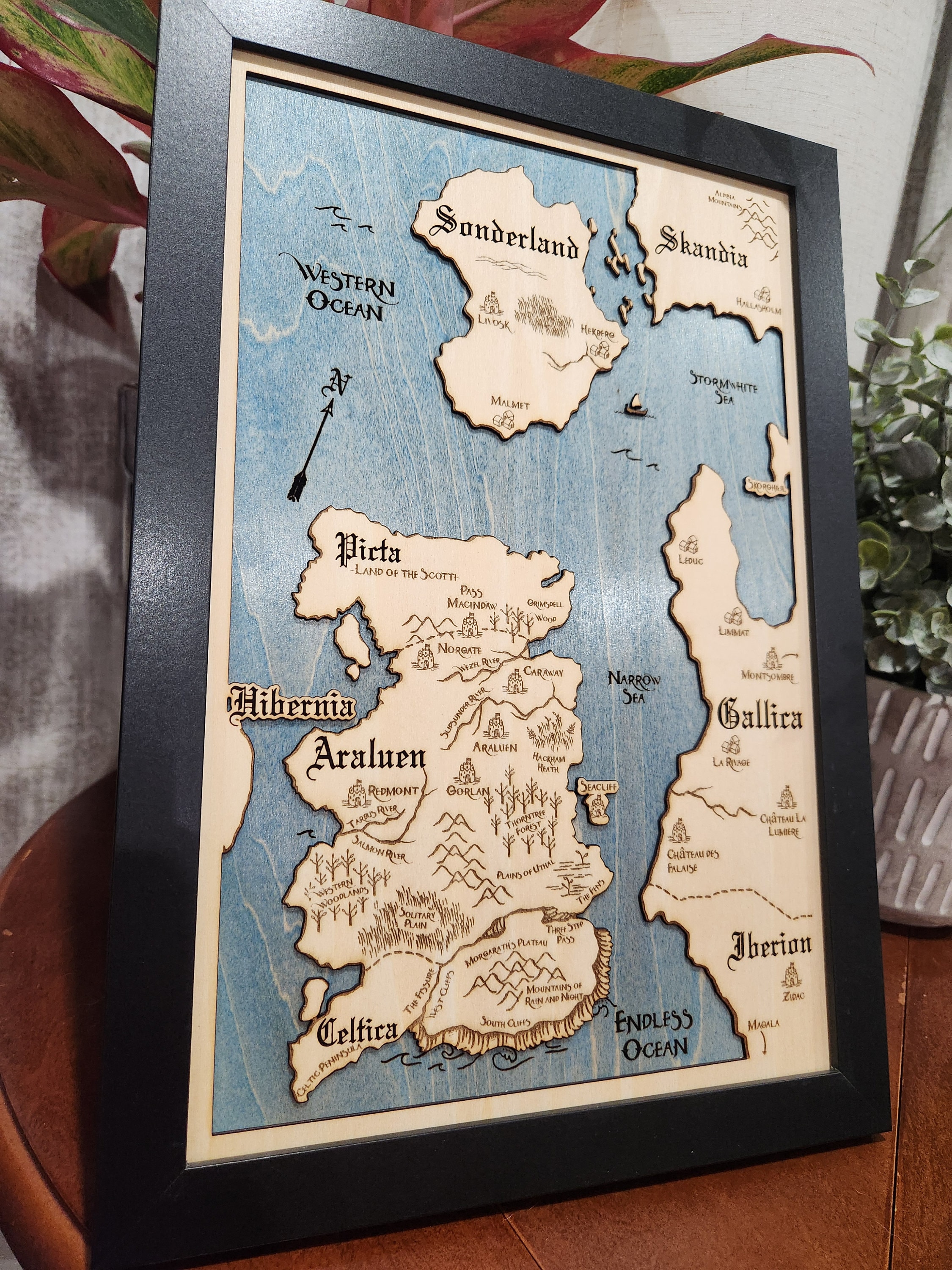 3D Wood Engraved Araluen Map Ranger Apprentice Map - Etsy