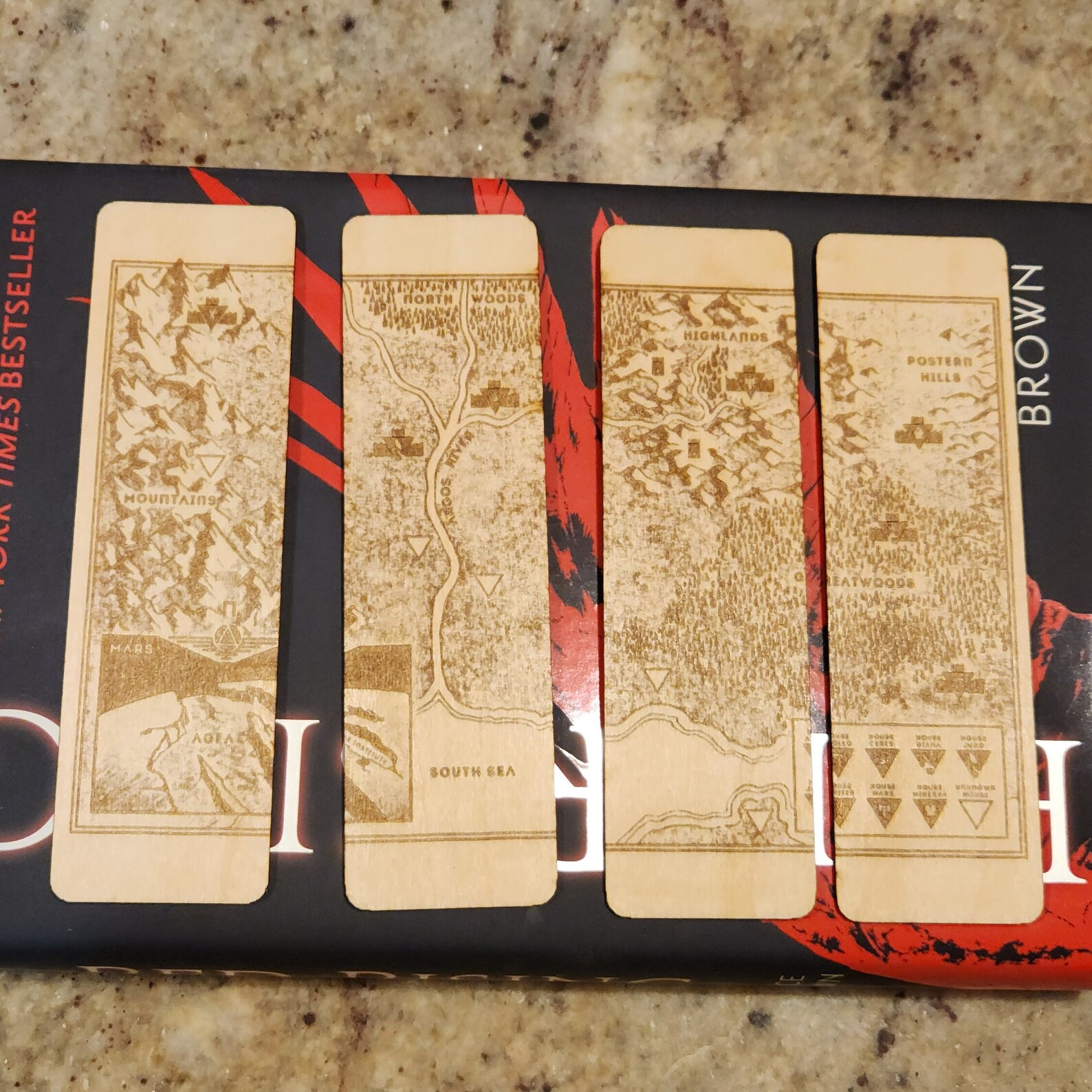 Red Rising Inspired Wooden Bookmarks - Etsy