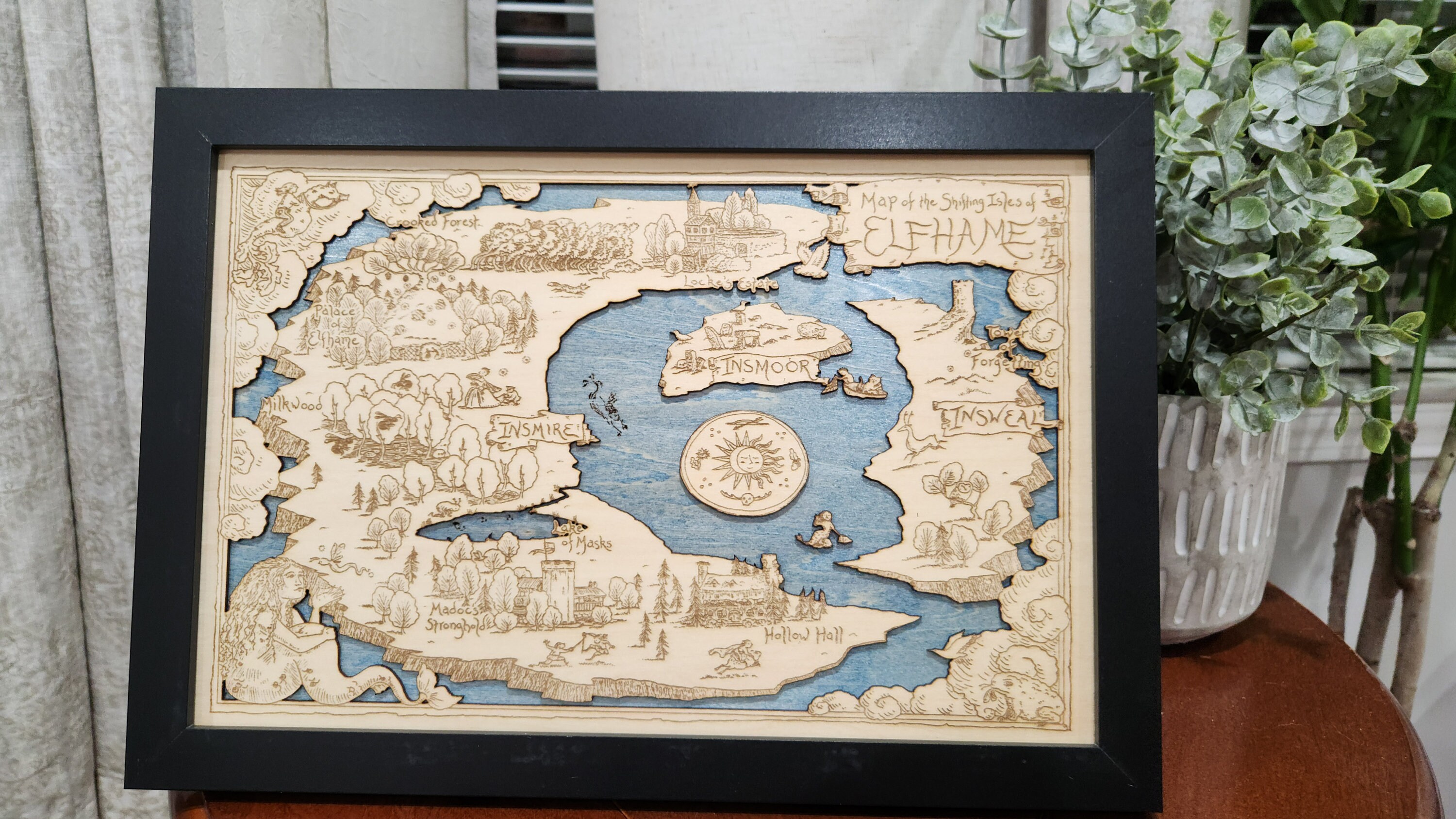 3D Wood Engraved Cruel Prince Map Elfhame Map - Etsy