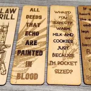 Red Rising Inspired Wooden Bookmarks